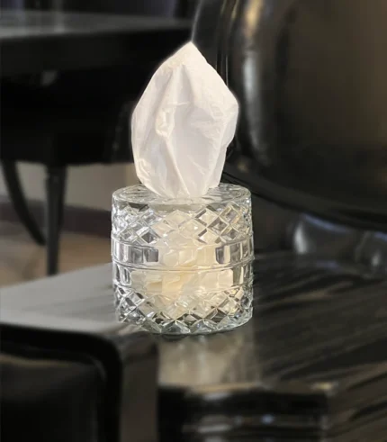 جای دستمال کاغذی بلوری