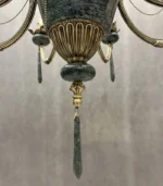 لوستر برنزی سنگی مدل ژوزفین سبز (سنگ طبیعی) - Image 5