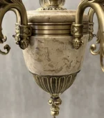 لوستر برنزی سنگی مدل لارا (کرم) با سنگ طبیعی - Image 6